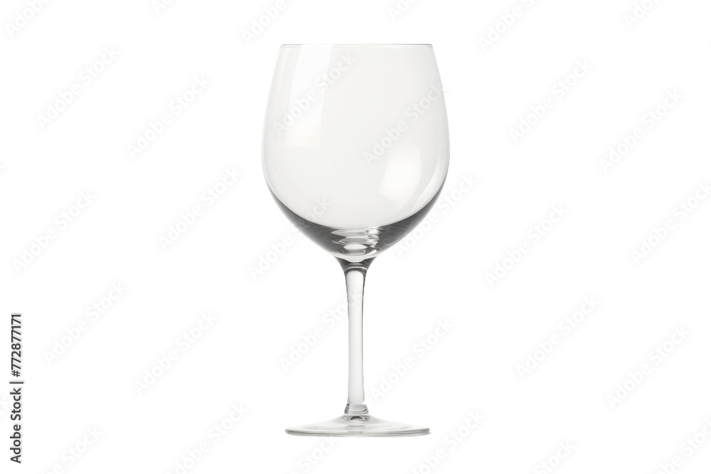 Glass of Wine on White Background. On a White or Clear Surface PNG Transparent Background..