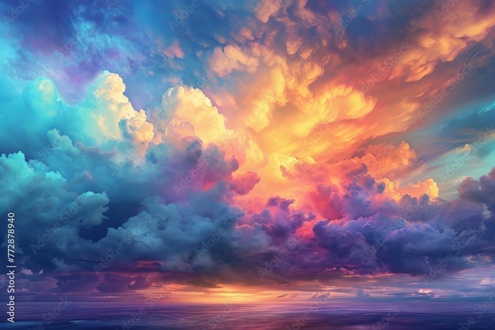 Fototapeta premium Vibrant Chromatic Cloud Formations