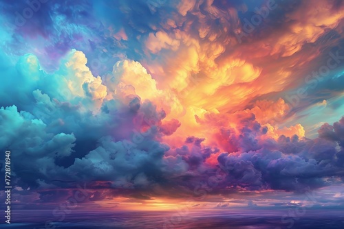 Vibrant Chromatic Cloud Formations © Louis Deconinck