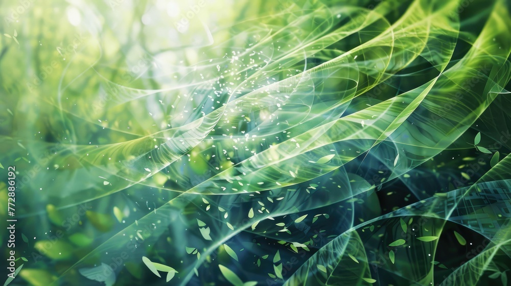 Naklejka premium Abstract visualization of sustainable and responsible investment practices