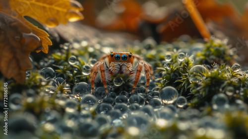 macro photo of spider