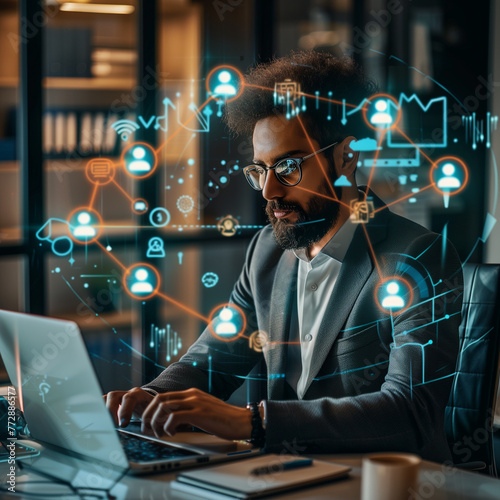 person working on computer