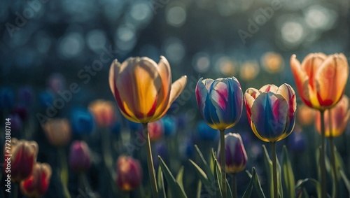 tulips in spring #772888784