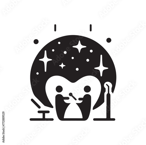 Dentist chamber logo. Dental logo vector illustration