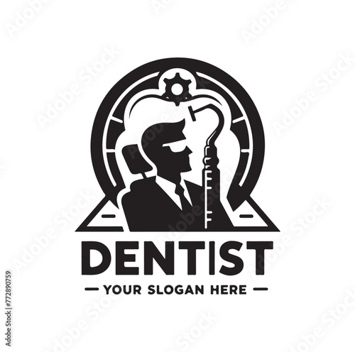 Dentist chamber logo. Dental logo vector illustration