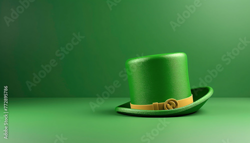 a green hat on a green surface