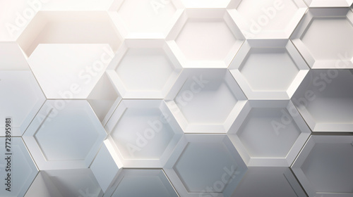 a white hexagons on a wall