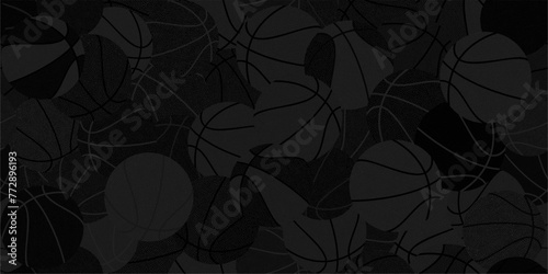 Dark Seamless Abstract Hip Hop Urban Street Art Graffiti Style Streetball Or Basketball Background