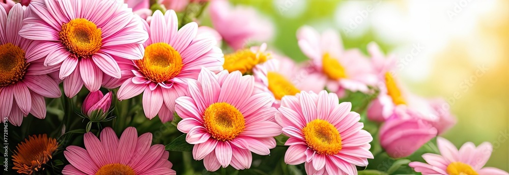 Floral background, banner with space for text. Floral background, banner with space for text.