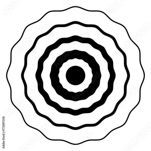 Round wavy pattern target, wavy target for shooting range