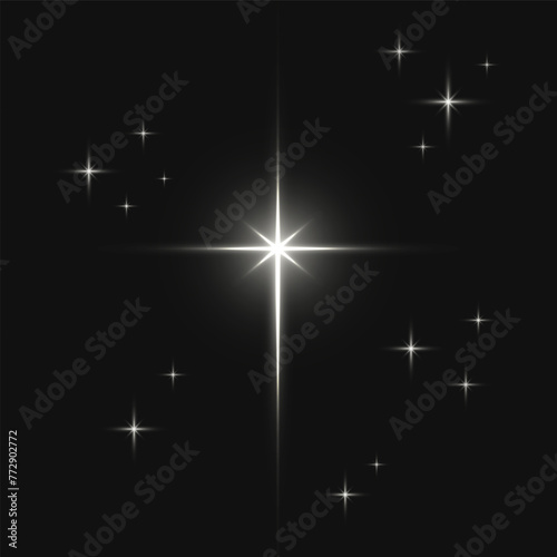 Stars and dust light. Bokeh light lights effect background. Christmas glowing dust background. Christmas Stars, Christmas Time 