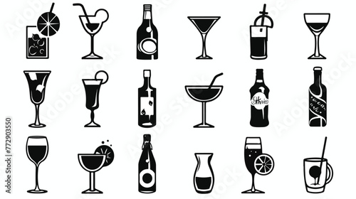 Drinks icon isolated sign symbol vector illustration