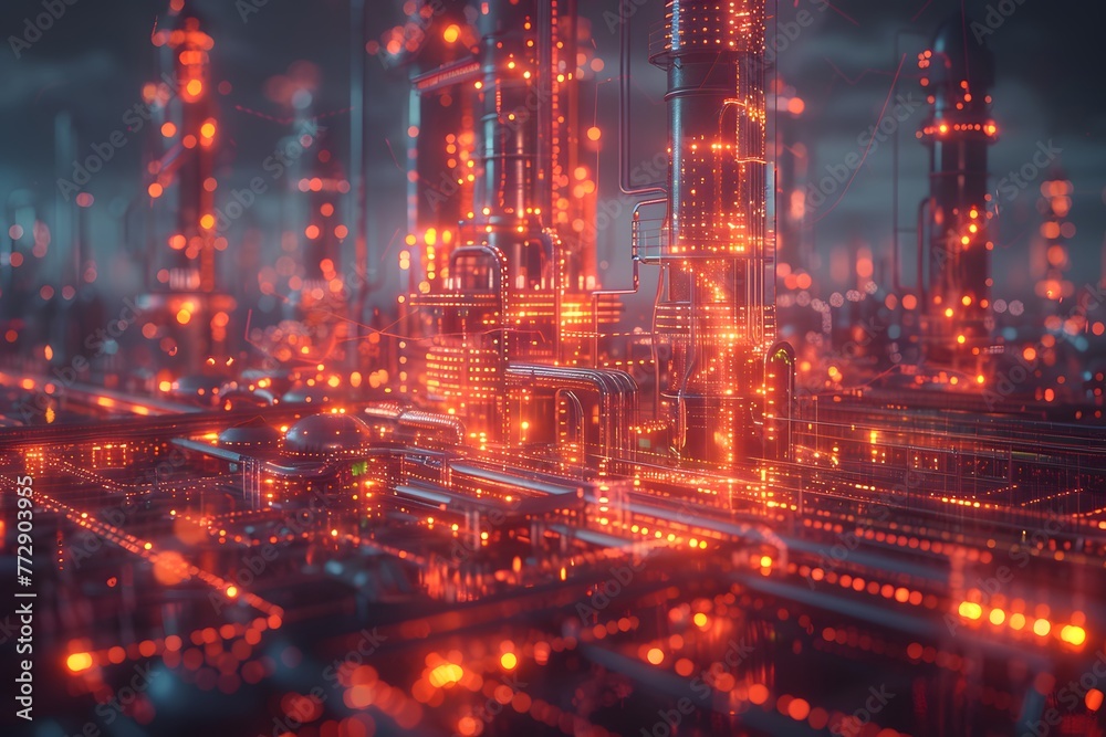 The Gleaming Metropolis of Neon Lights