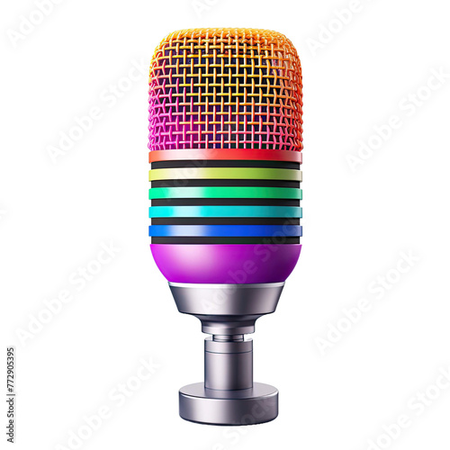 Podcast microphone isolated transparent background