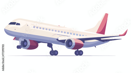 Illustration of airplane. Image for travel or trip