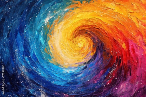 Vibrant Vortex: A Swirling Beacon of Colors