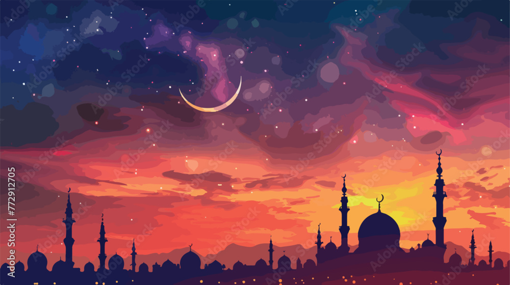 Islamic greeting ramadan kareem card design background