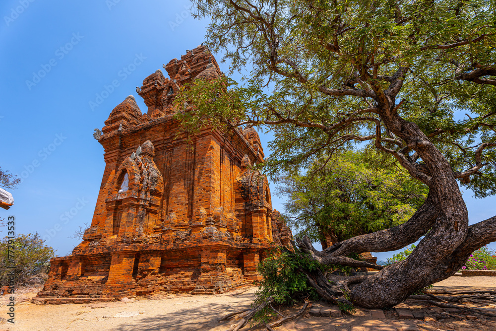 Aerial view of Cham towers, Po Klong Garai, Ninh Thuan province, Vietnam. Aerial view of Cham towers, Po Klong Garai, Ninh Thuan province, Vietnam.