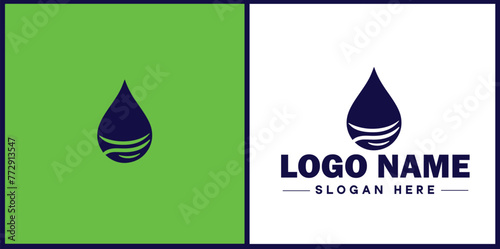 Water drop aqua rain dew droplet logo icon vector for business brand app icon water drop logo template