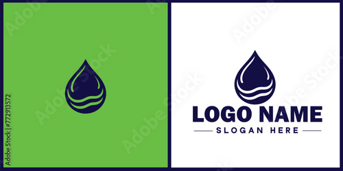 Water drop aqua rain dew droplet logo icon vector for business brand app icon water drop logo template