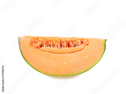 Cantaloupe melon isolated on white background