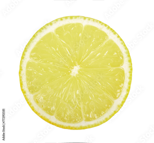 Juicy Lemon sliced isolated on white background