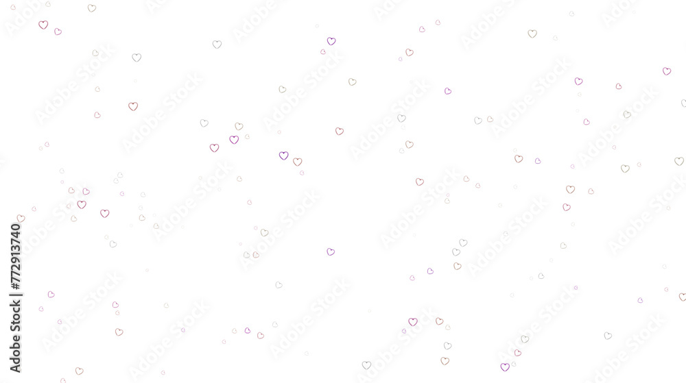 Seamless little hearts shapes on transparent background. Valentine hearts useful for invitation cards, valentine cards. Png image