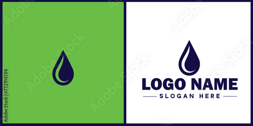 Water drop aqua rain dew droplet logo icon vector for business brand app icon water drop logo template