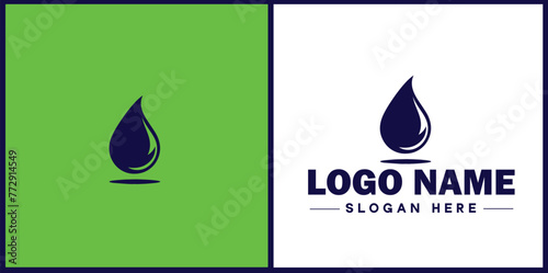 Water drop aqua rain dew droplet logo icon vector for business brand app icon water drop logo template