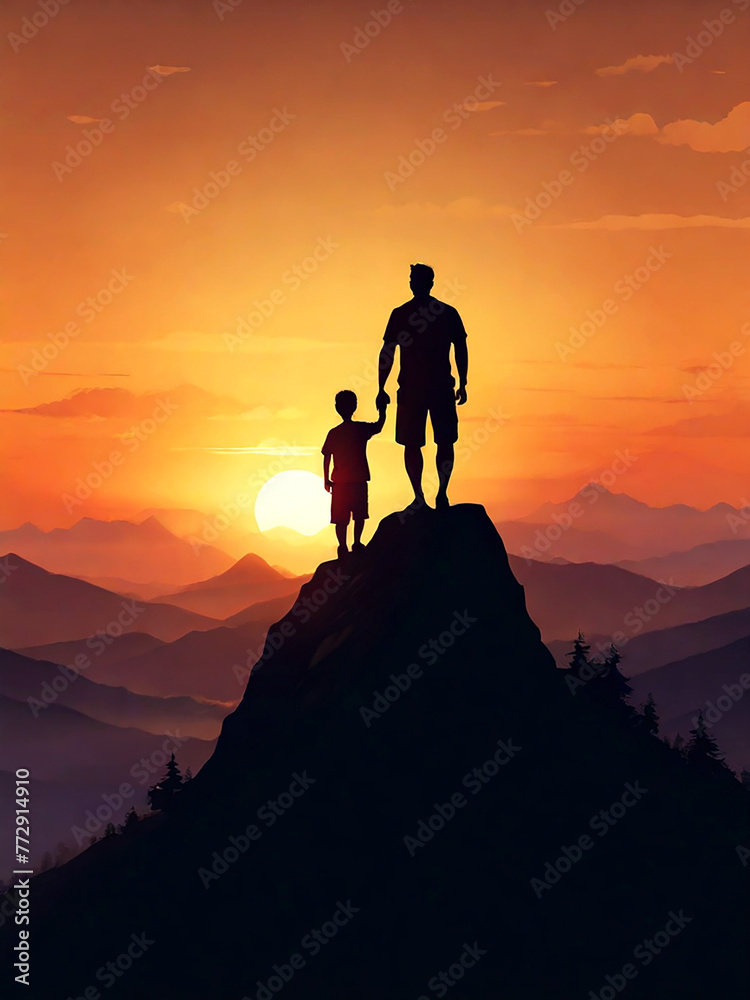 Fototapeta premium Happy father's day celebration background