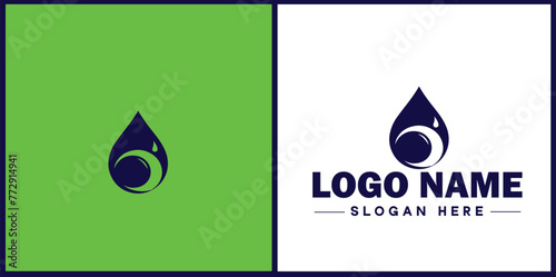 Water drop aqua rain dew droplet logo icon vector for business brand app icon water drop logo template