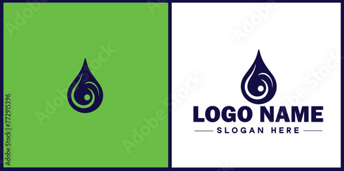 Water drop aqua rain dew droplet logo icon vector for business brand app icon water drop logo template