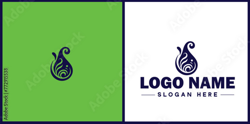 Water drop aqua rain dew droplet logo icon vector for business brand app icon water drop logo template