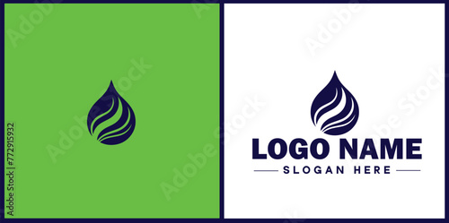 Water drop aqua rain dew droplet logo icon vector for business brand app icon water drop logo template