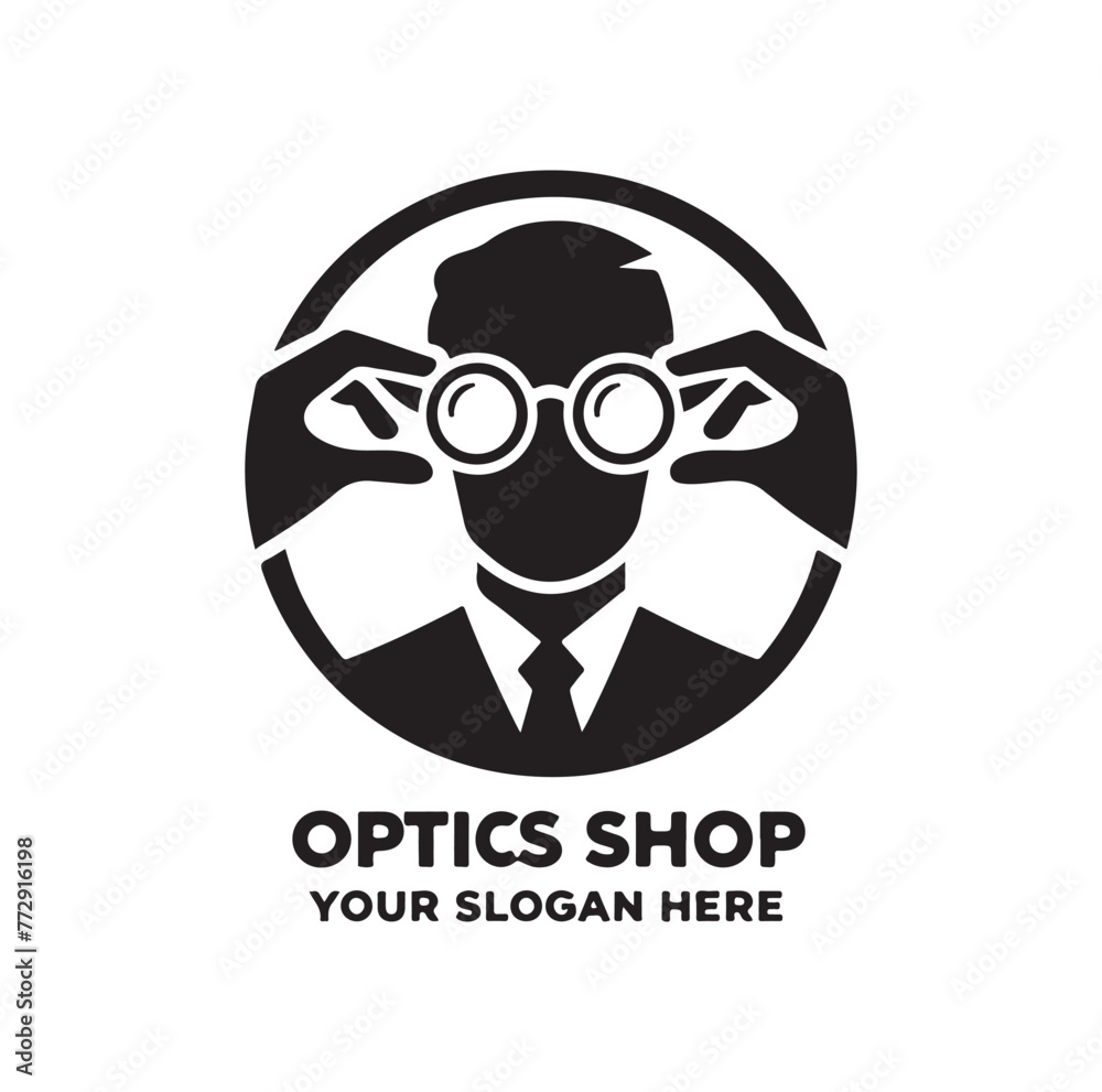 optics store logo vector illustration