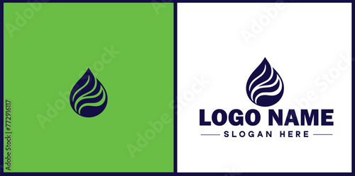 Water drop aqua rain dew droplet logo icon vector for business brand app icon water drop logo template