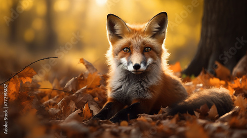 Fox in a forest