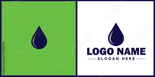Water drop aqua rain dew droplet logo icon vector for business brand app icon water drop logo template