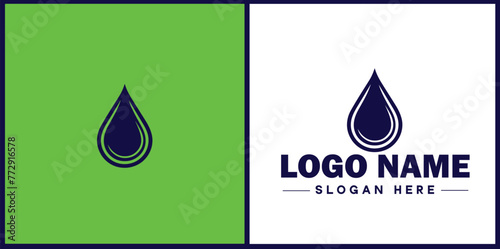 Water drop aqua rain dew droplet logo icon vector for business brand app icon water drop logo template