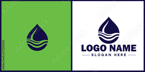 Water drop aqua rain dew droplet logo icon vector for business brand app icon water drop logo template