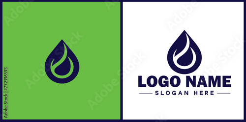 Water drop aqua rain dew droplet logo icon vector for business brand app icon water drop logo template