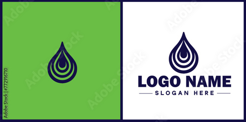 Water drop aqua rain dew droplet logo icon vector for business brand app icon water drop logo template