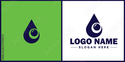 Water drop aqua rain dew droplet logo icon vector for business brand app icon water drop logo template