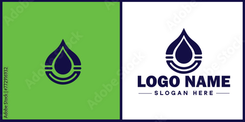 Water drop aqua rain dew droplet logo icon vector for business brand app icon water drop logo template