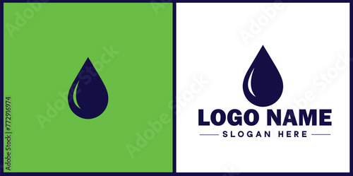 Water drop aqua rain dew droplet logo icon vector for business brand app icon water drop logo template