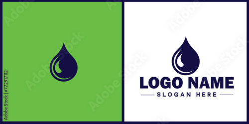 Water drop aqua rain dew droplet logo icon vector for business brand app icon water drop logo template