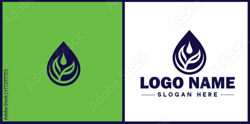 Water drop aqua rain dew droplet logo icon vector for business brand app icon water drop logo template
