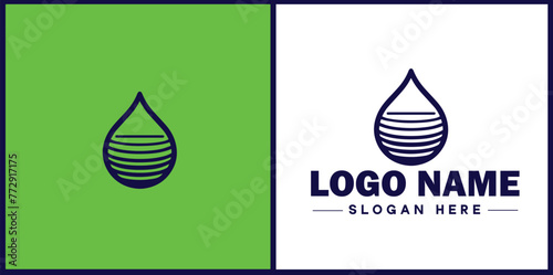 Water drop aqua rain dew droplet logo icon vector for business brand app icon water drop logo template