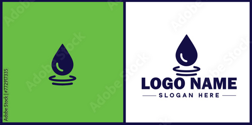 Water drop aqua rain dew droplet logo icon vector for business brand app icon water drop logo template