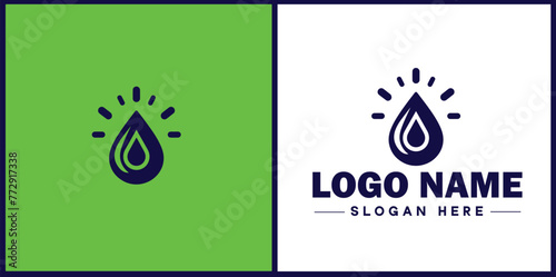 Water drop aqua rain dew droplet logo icon vector for business brand app icon water drop logo template